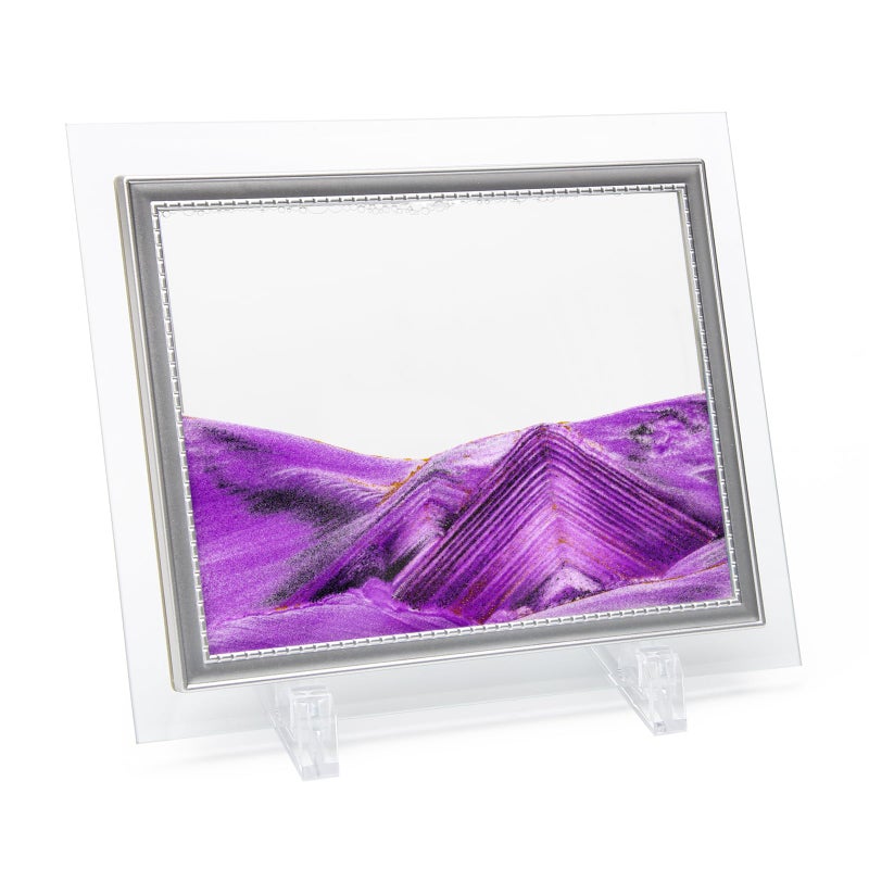 Coitak Sandscape, Moving Sand Art Picture, Moving Desktop Art, Sand in Motion, Medium Size 9x7(Purple) (7x9inch, Purple) - Image 1